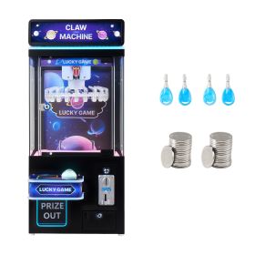 Claw Crane Machine, Medium-Sized Arcade Game Machine with Light & Sound, Adjustable Difficulty, Precise Toy Candy Grabber Prize Dispenser Vending